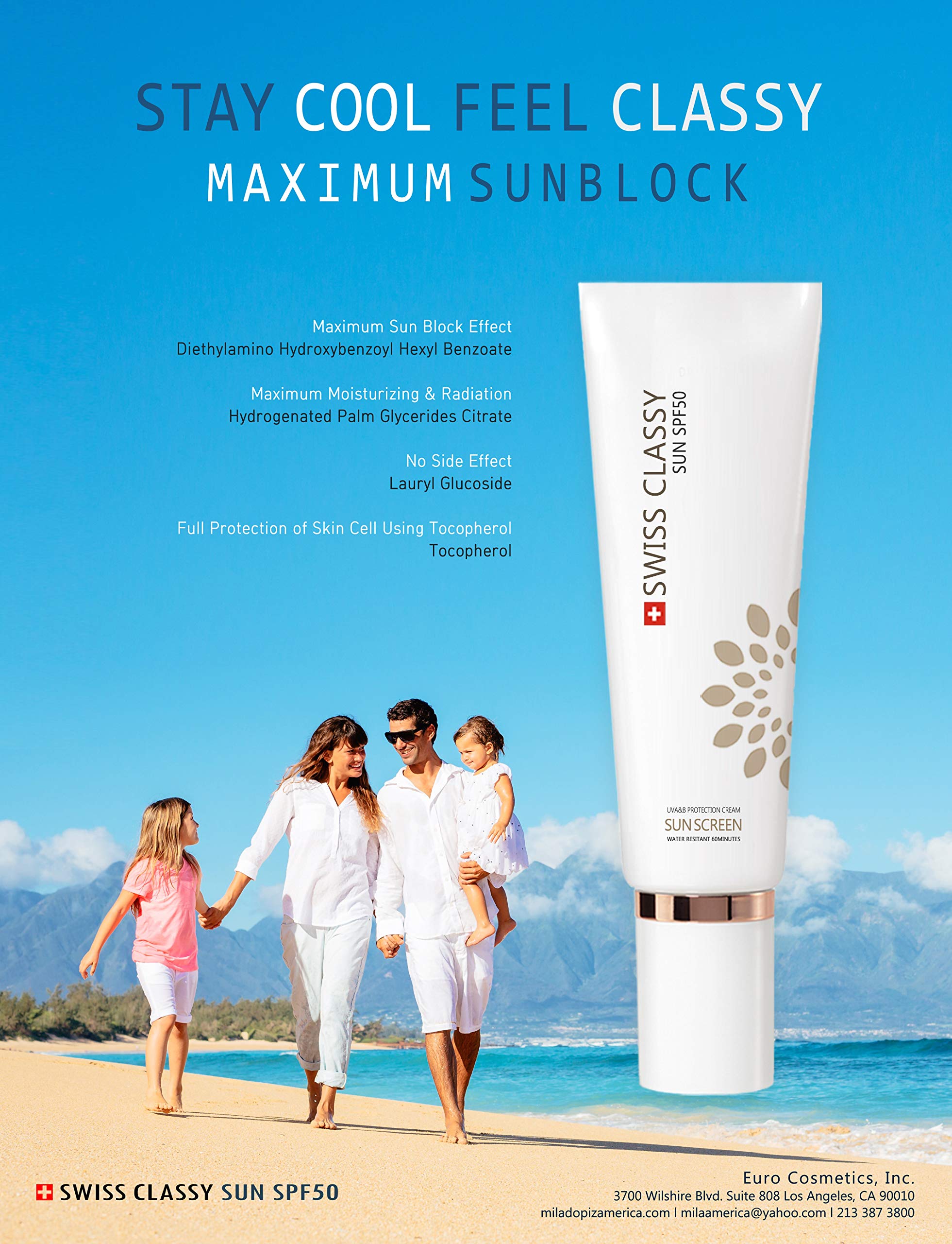 Amazon.com: SWISS CLASSY SUNSCREEN SPF50 : Beauty & Personal Care