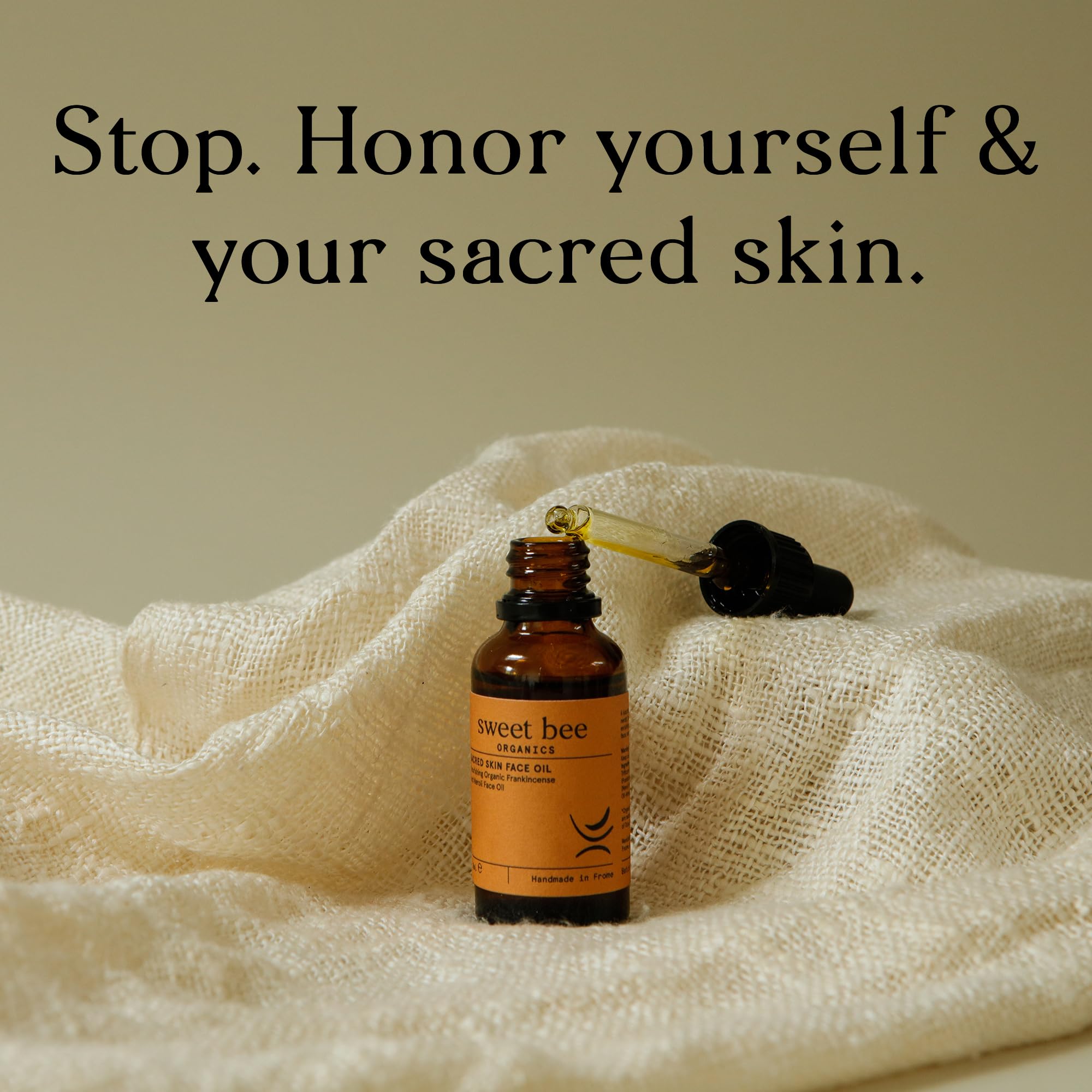 Sweet Bee Sacred Skin Oil - Vitamin E & Nourishing Neroli Face Oil with Frankincense - Lightweight Hydrating Face Oils for Women - 30ml - Image 3