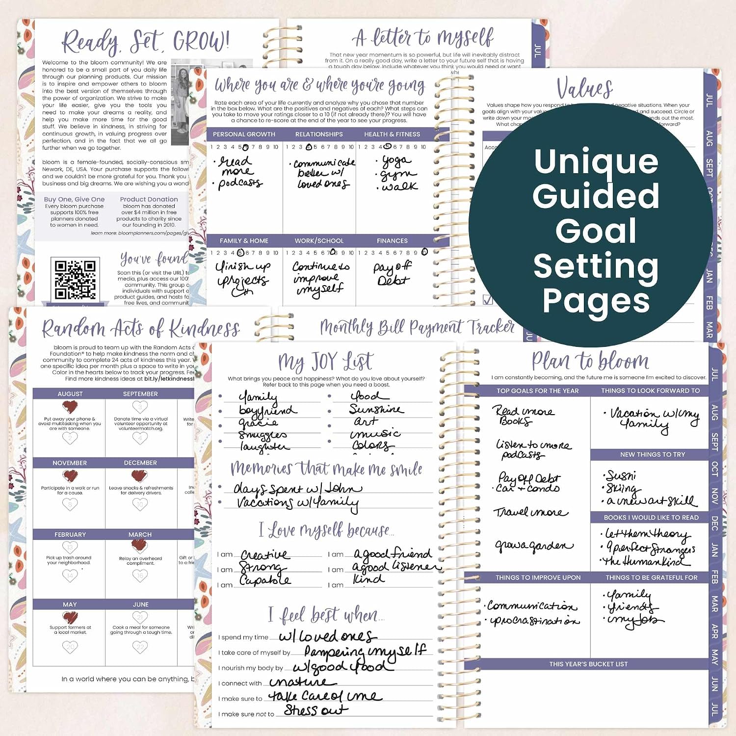 bloom daily planners 2026-2027 Academic Year Pocket Planner (July 2026 - July 2027) 13 Months - SMALL 4” x 6” Weekly Monthly Agenda Organizer & Calendar Book - Seaside Whimsy image 4