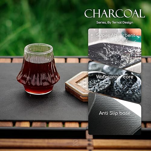 Miniatura 5 de Ternal Tapete de café, negro XL, tapete de estación de café para encimera de cocina, tapete de encimera de máquina de café expreso de alta