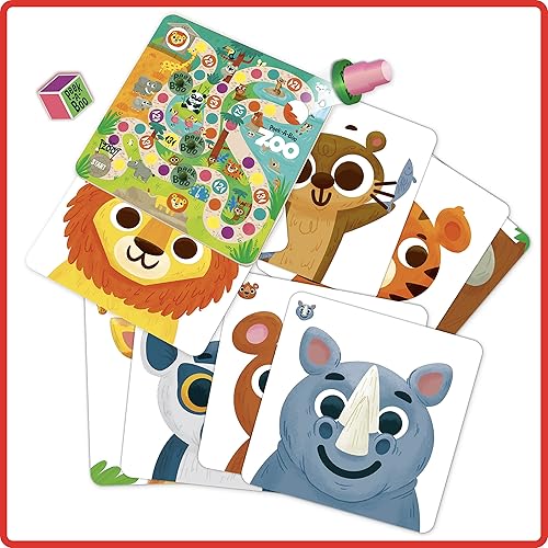 Miniatura 2 de ROO GAMES Peek-A-Boo Zoo - Sé el primero en descubrir al animal perdido - para mayores de 3 años - Un juego de mesa de adivinanzas para niños