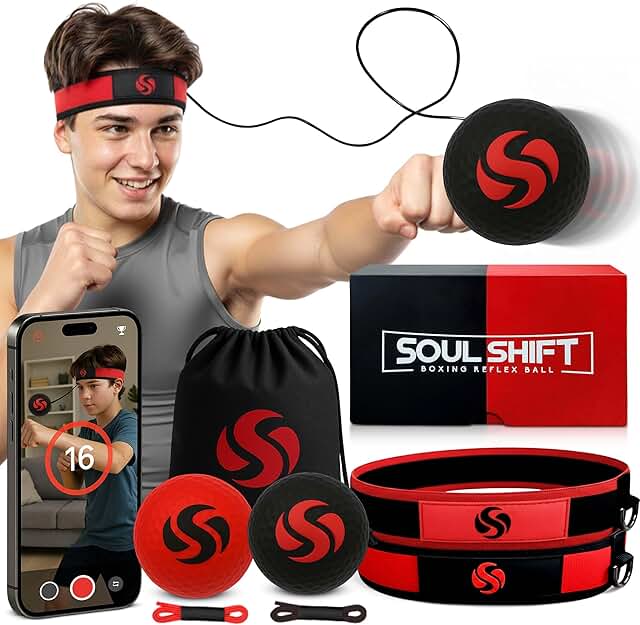 Soul Shift Dual Boxing Reflex Ball Set: Enhance Speed, Reflex, and Hand-Eye Coordination
