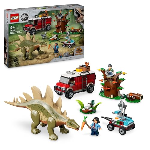 LEGO Jurassic World Misiones Dinosaurio: Descubrimiento del Stegosaurus Set de Juguetes de Dinosaurios…