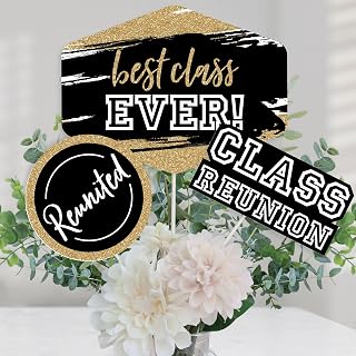 Reunited - School Class Reunion Party Centerpiece Sticks - Table Toppers - Set of 15