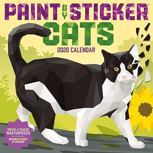 Paint by Sticker Cats Wall Calendar 2020 9781523506996