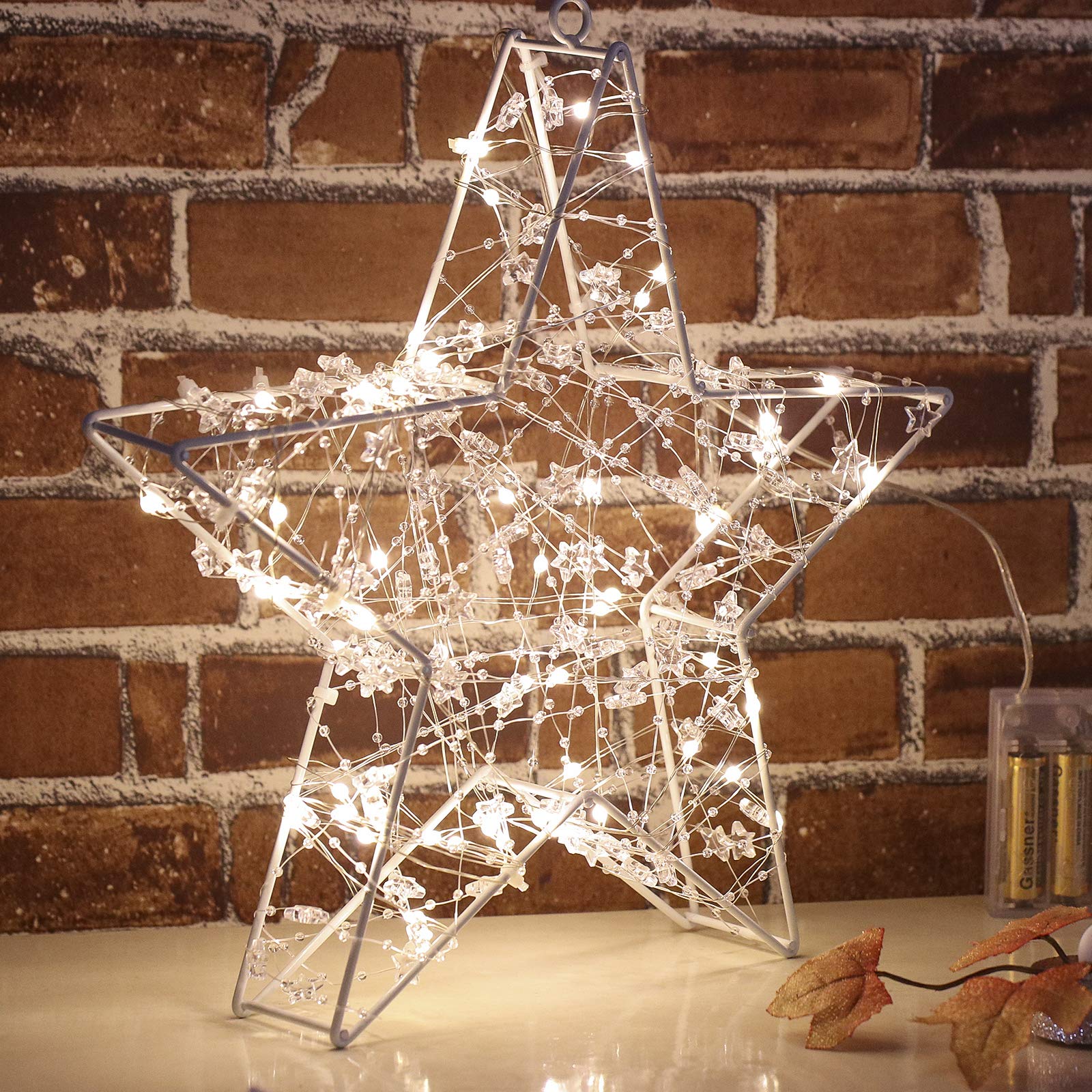 Photo 1 of YiShine Table Lamp Battery Operated with Timer Star Shaped Light Home Decor for Birthday Gift Living Room Warm White Bright Light Iron Wire Romantic Festival Decoration