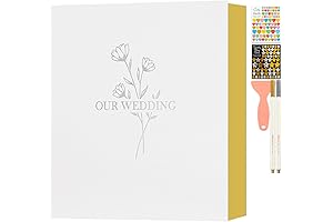 Wedding Scrapbook Album, Self Adhesive Magnetic Photo Album 40 Pages