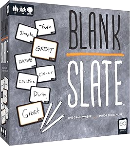 USAOPOLY BLANK SLATE, Where Great Minds Think Alike, Fun Family-Friendly Board Game, Word Association Party Game, Easy to Learn, Fun to Play Family Game Night, 3-8 Players, Ages 8+