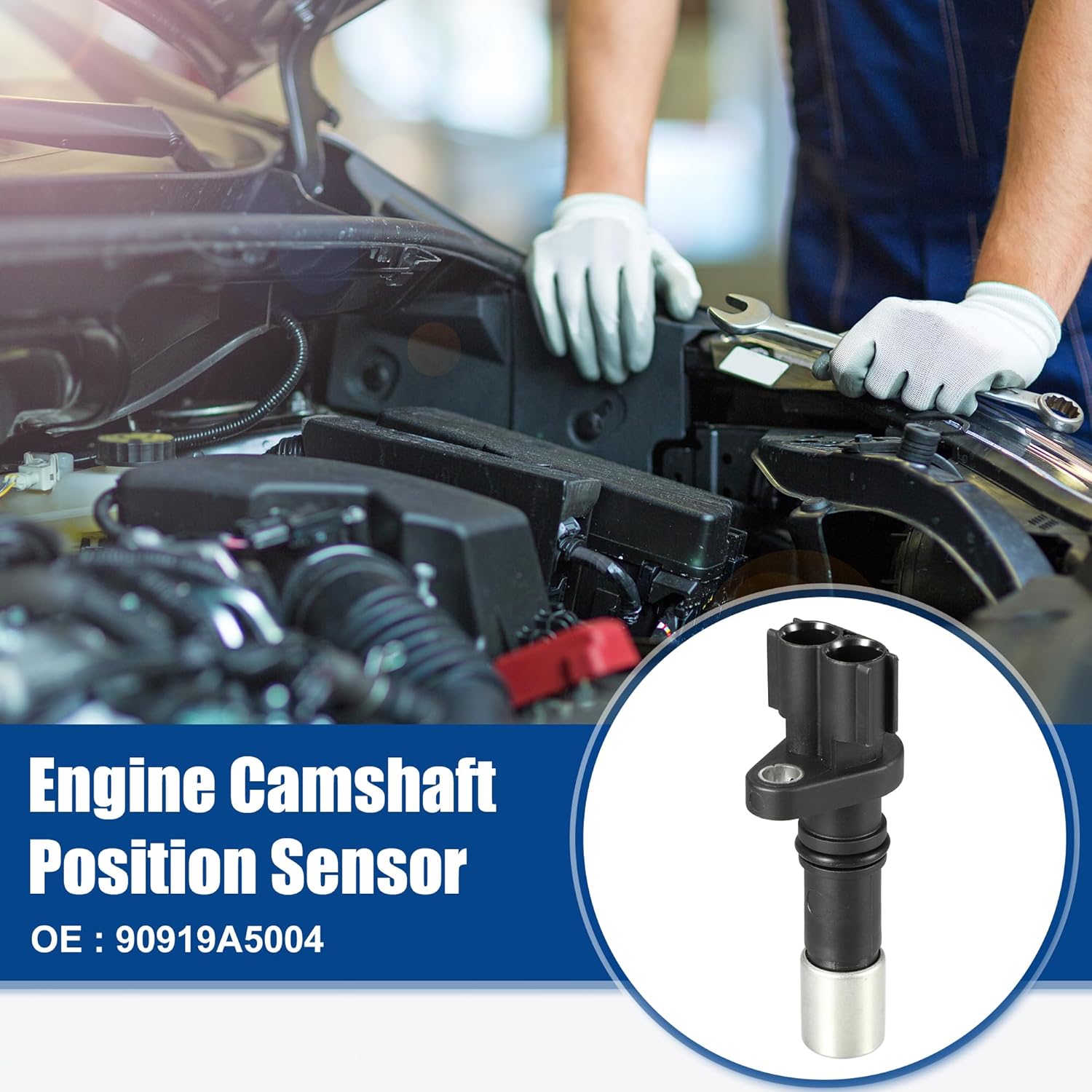 Car Engine Camshaft Position Sensor Replacement for Toyota for Rav4 2009-2018 for Toyota for Corolla 2009-2018 No90919A5004 Pack of 1