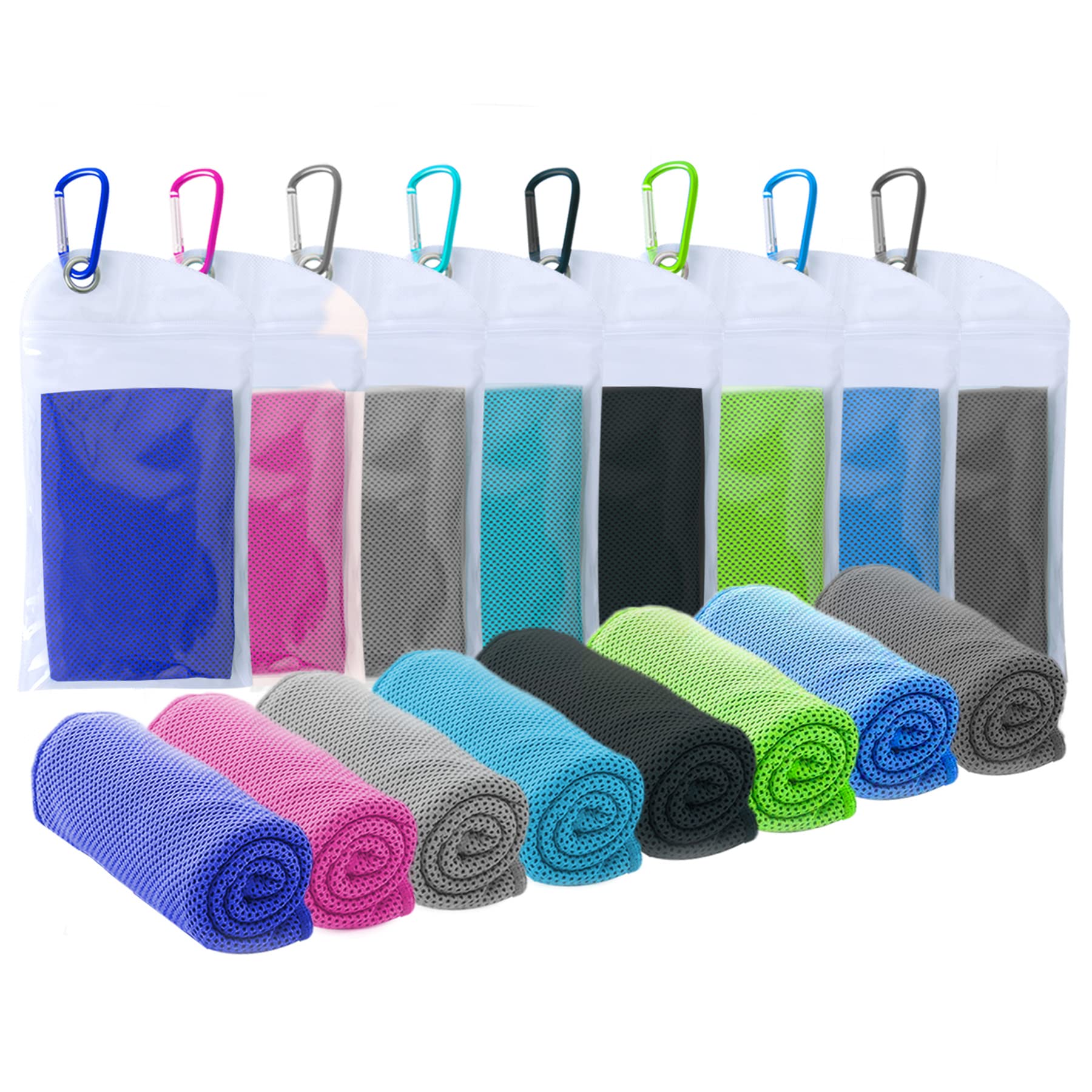 Foulard Rinfrescanti JSSEVN - Set 9 Pezzi, Per Sport E Caldo, Istantaneamente Freddi, Riutilizzabili - Foto 8