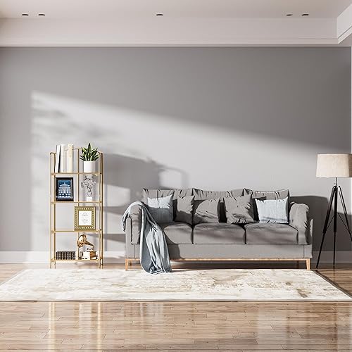 Miniatura 159 de Crofy - Estantería plegable sin montaje para sala de estar, estante plegable blanco de 5 niveles para oficina en casa, organizador de almacenamiento