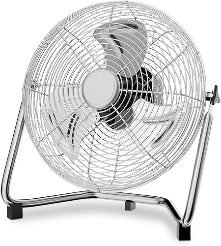 Magshion Ventilador de piso de metal de alta velocidad de 16.5 pulgadas, ventilador industrial de 3 velocidades para garaje, sótano y gimnasio,