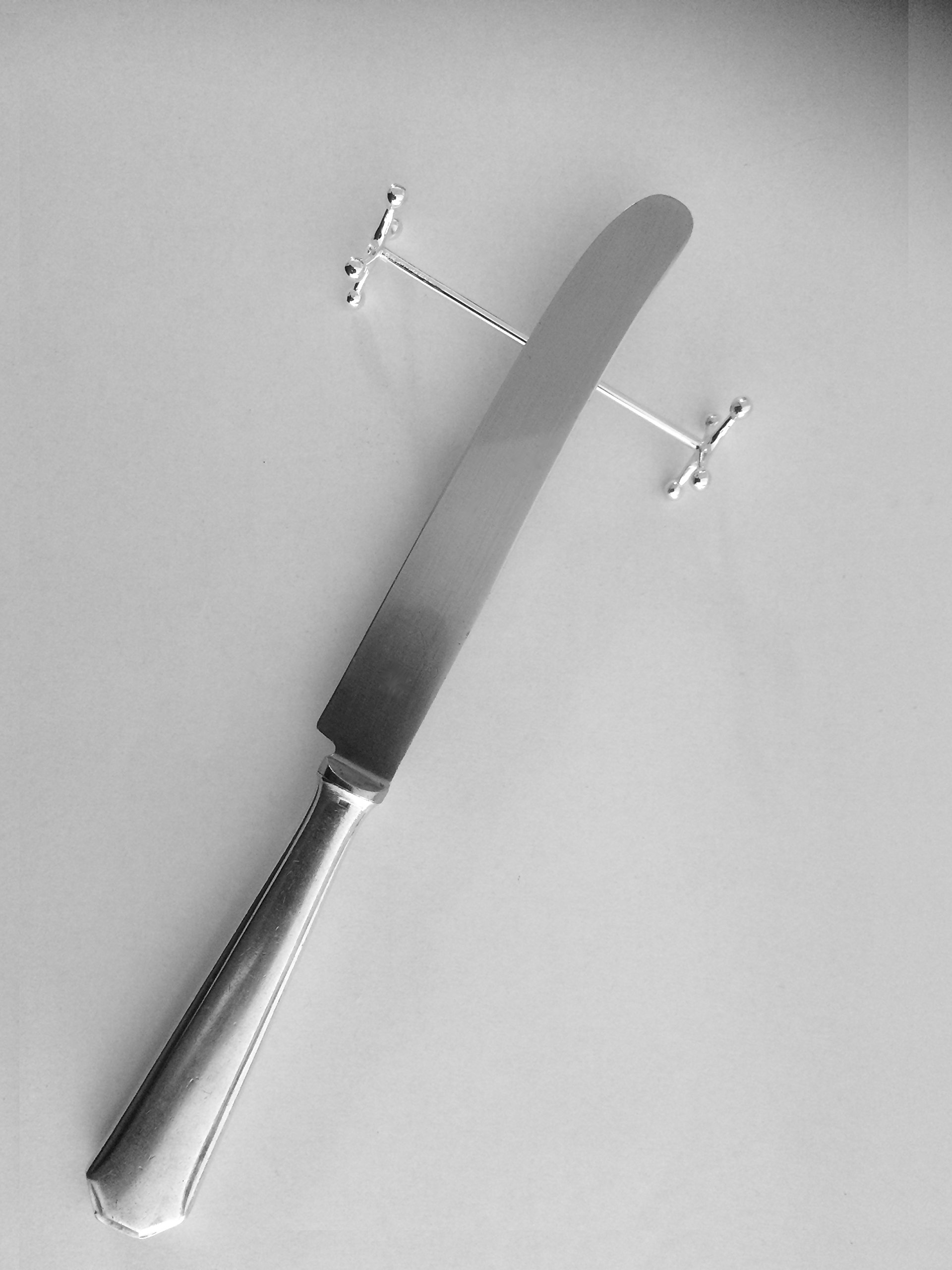 Besteckbänkchen Messerbänkchen Besteckablage L 7 cm Silber 925 Sterling in Premium Verarbeitung