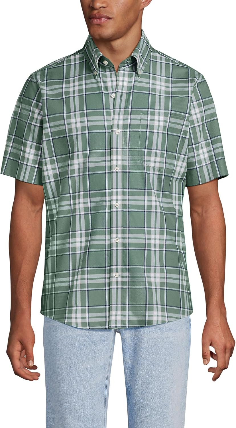 Lands' End Men's Short Sleeve No Iron Twill Shirt