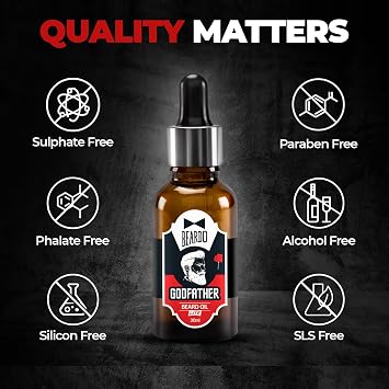 Beardo Godfather Lite Beard and Moustache Oil, 30 ml | Made in India