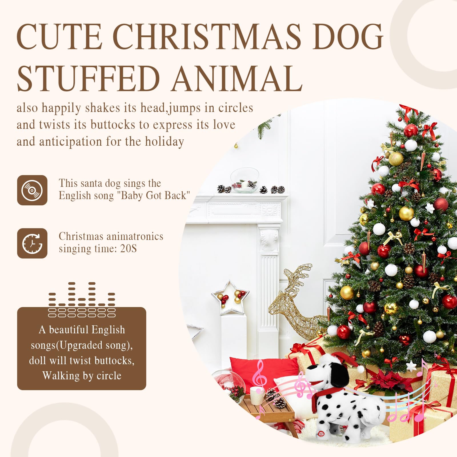 Gemmy Industries Père Noël gonflable et chiot animés de Noël | Home Depot Canada