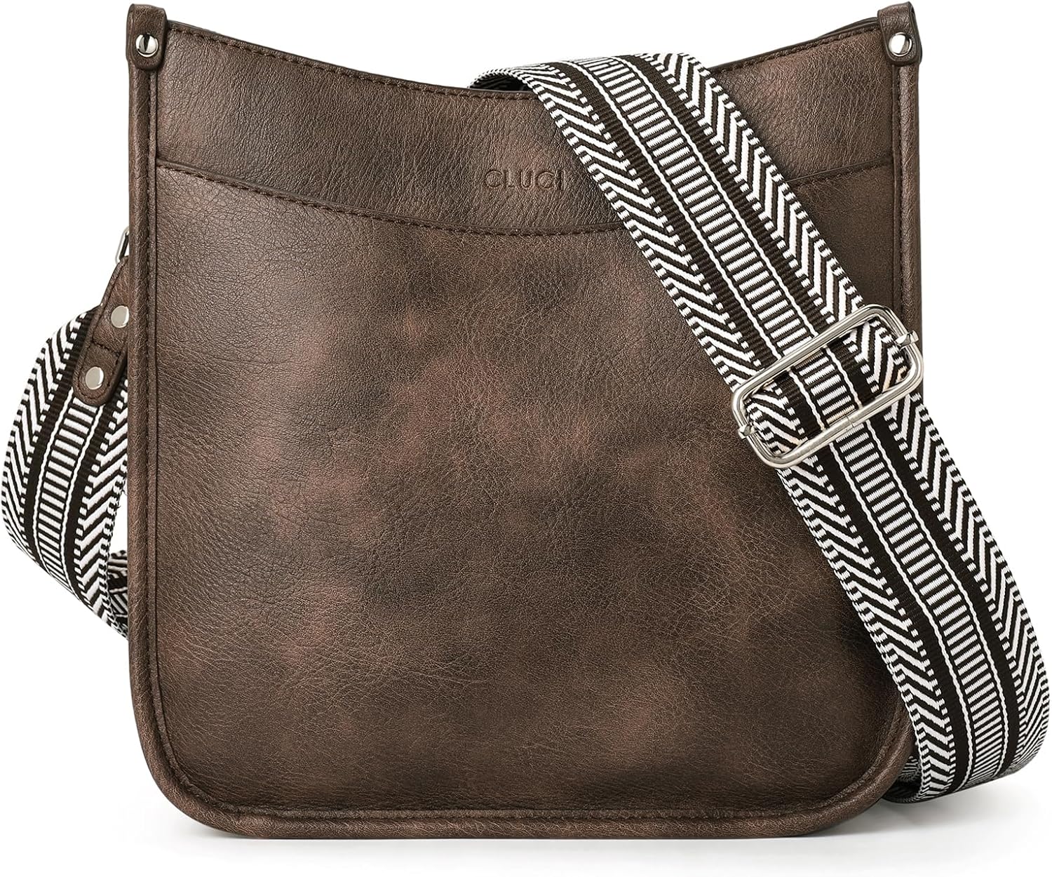 CLUCI Purses for Women, Vegen Leather Crossbody Bags for Woman Trendy, 2PCS Hobo Handbag with 2 Adjustable Guitar Strap