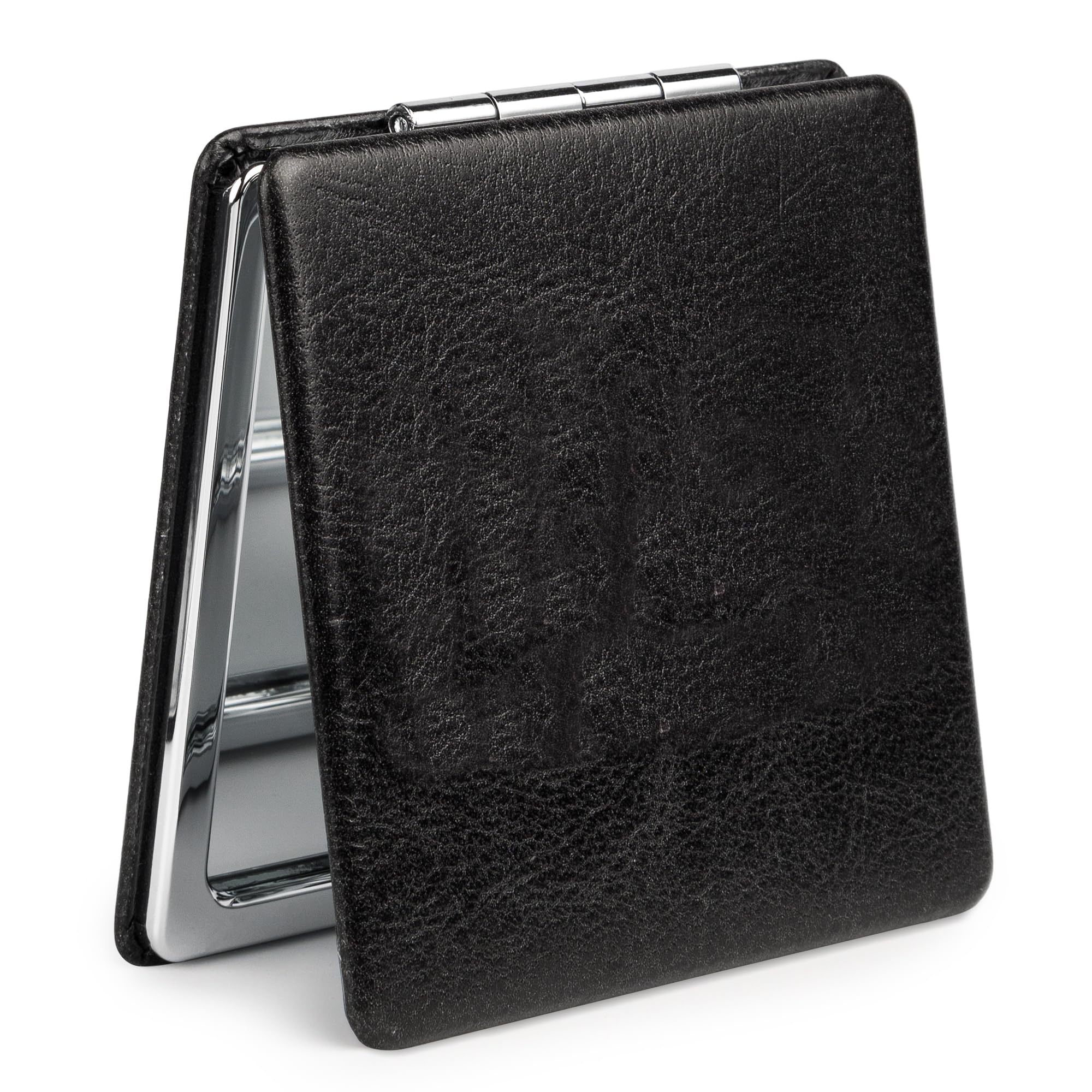 Compact Mirror, 1x/2x Magnifying Foldable Cosmetic Mirror, Portable Travel Mirror for Pocket and Purses, Singer Merch Compact Mirror for Fans (Black)