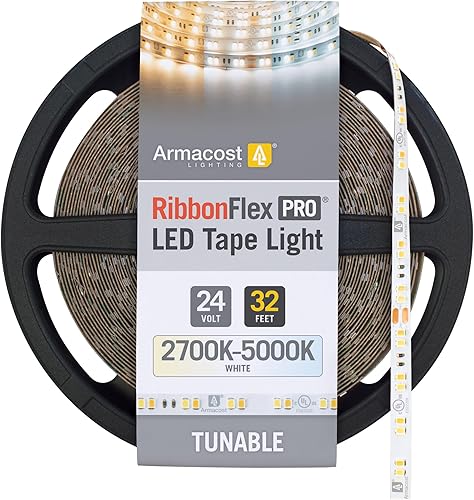 Armacost Lighting RibbonFlex Pro - Cinta de luz LED sintonizable CCT blanca de 24 V 32 pies 328ft 165255