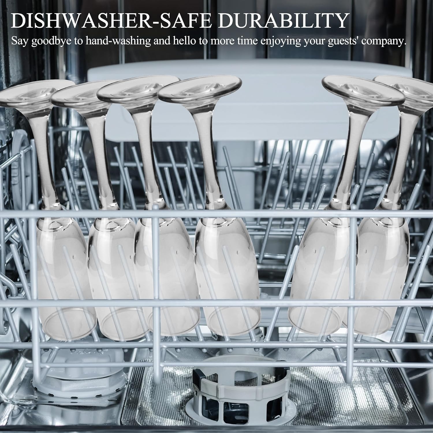 Champagne Flutes Glasses Set of 6-6oz Elegant Crystal Glass, Classic Long Stem Clear Champagne Flute Gift for Wedding, Anniversaries, Parties, Birthday, Restaurant, Home Bar - Image 5