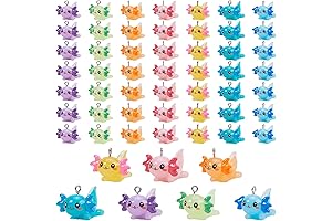 Tiny Axolotl Resin Charms for Jewelry Making