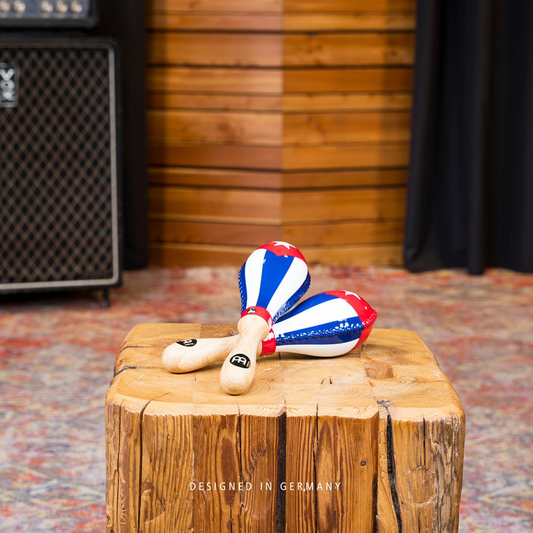 Meinl Maracas tradicionales de percusión con cuero crudo natural, no fabricado en China, para cualquier músico, Cuba (MSM3CU)