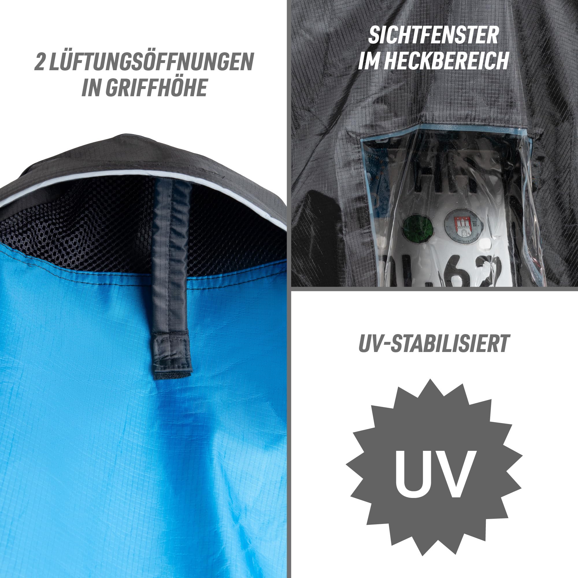 Louis Superior Motorrad Abdeckplane Outdoor, wasserdichte Motorradplane, UV-Schutz, Frostbeständige Roller Abdeckung, Reißfeste Motorradabdeckung Outdoor, Größe L