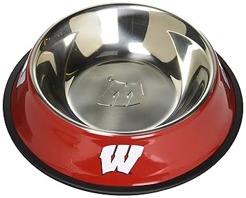 Pet Goods NCAA Wisconsin Badgers Stainless Steel Bowl