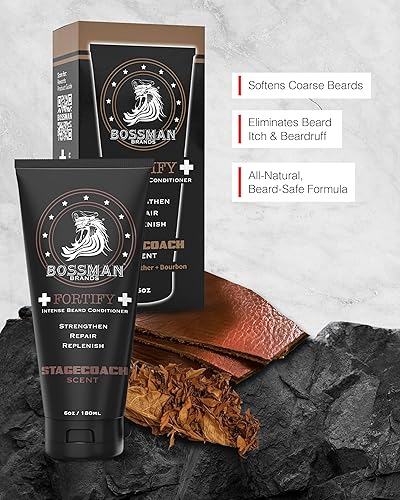 Vista 16 de Bossman Fortify - Acondicionador de barba intenso para hombres (aroma Vetiver X) – Hidrata, repone y protege con ingredientes naturales – Fórmula