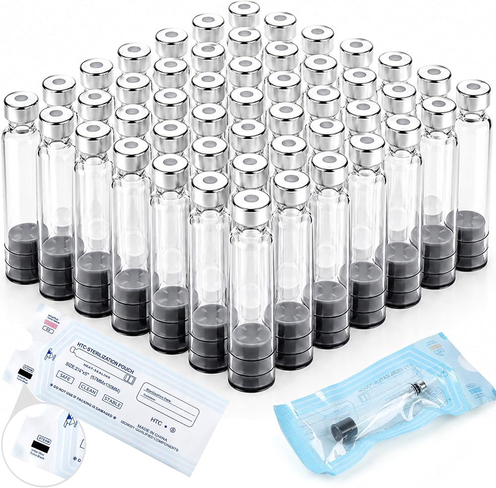 70-Pack 3ml Empty Glass Cartridges – Sterile, Individually Wrapped, 11mm Rubber Stopper, Universal Fit for Standard Cartridge Systems — 사진 1