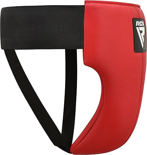 Miniatura 4 de RDX Protector de ingle para boxeo, Muay Thai, Kickboxing y entrenamiento de MMA, Maya Hide Leather Abdo Gear para artes marciales, protector