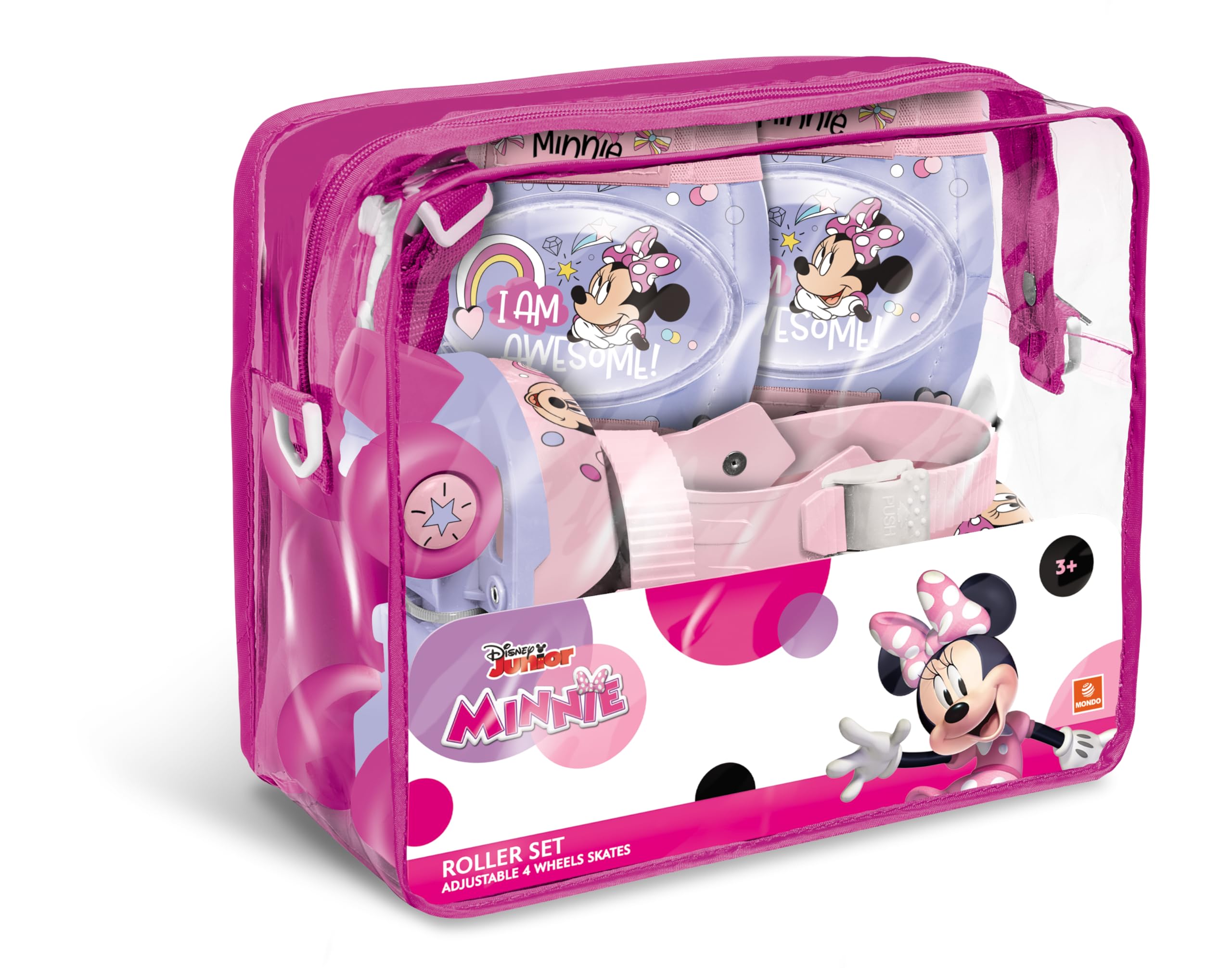 Mondo Toys - Patines de Ruedas Ajustables Minnie Disney para Niños, Talla del 22 al 29-28701 - 3