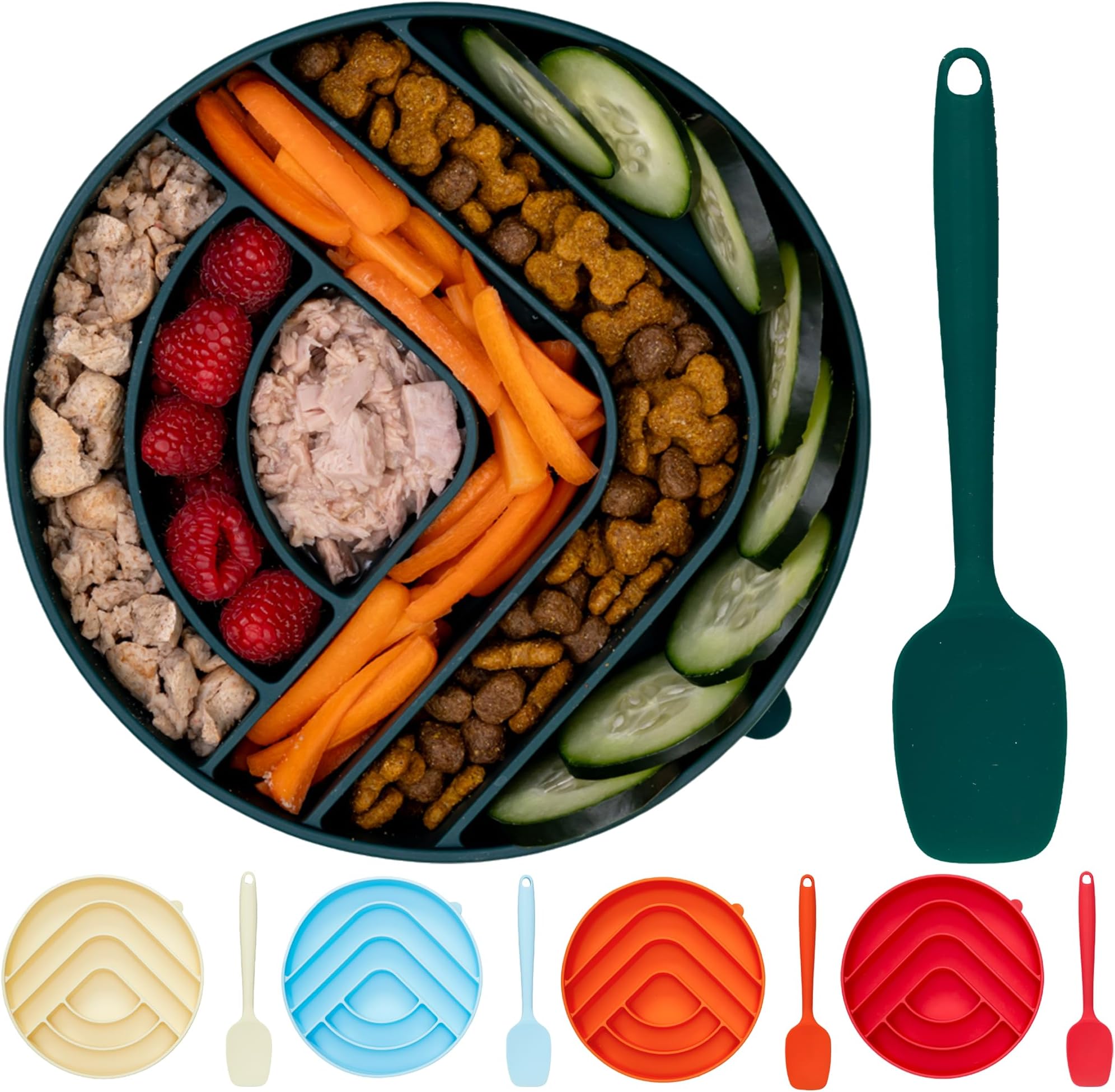 ALLYGOODS 2 Pack Silicone Slow Feeder Dog Bowls Large Breed