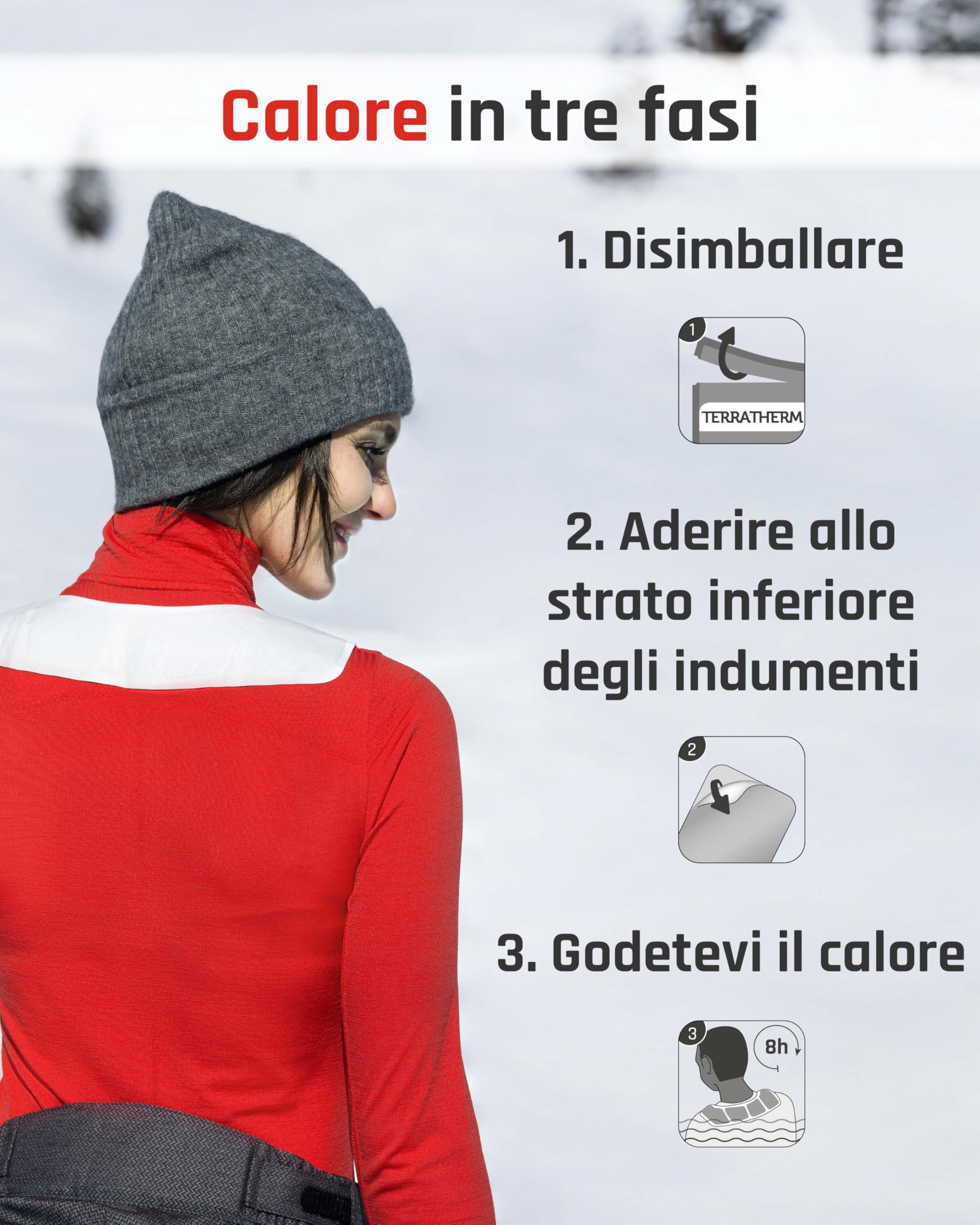Cerotti riscaldanti per il collo, le spalle e la nuca - 8 ore di rilassante calore profondo – fasce riscaldanti cervicale - scalda collo - attivazione ad aria - 5 Pezzi