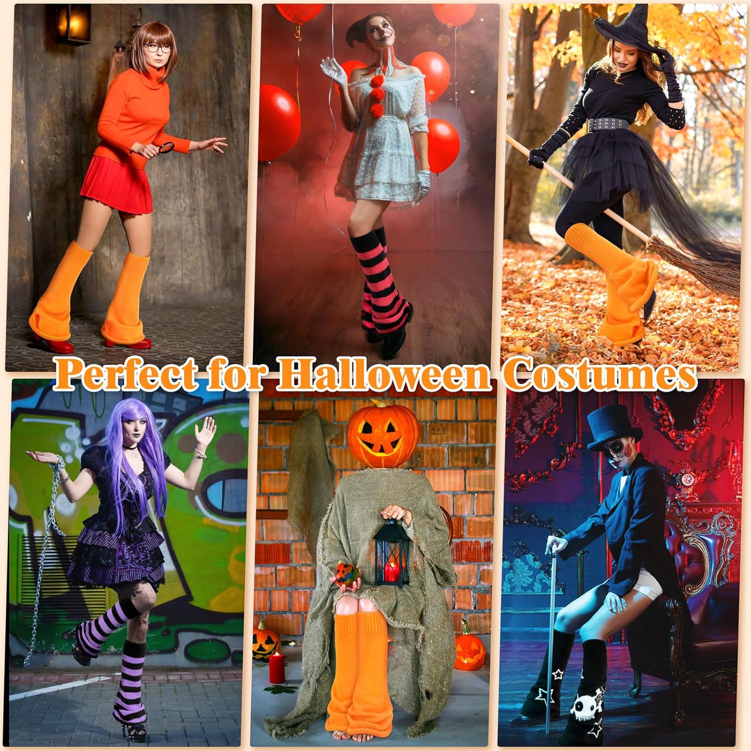 Sarfel Leg Warmers for Women Girls Japanese Style Lolita Leg Warmer Long Kawaii Knit Socks Gothic Harajuku Leg Cover Stocking - Image 3