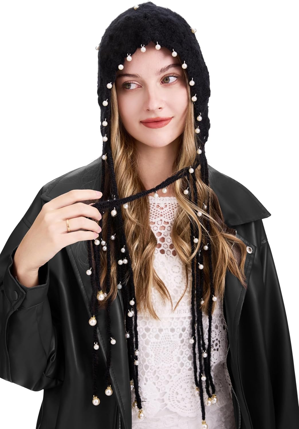 ZLYC Women Crochet Slouchy Beanie Hat with Tassel Textured Chunky Knit Skull Cap - Image 4