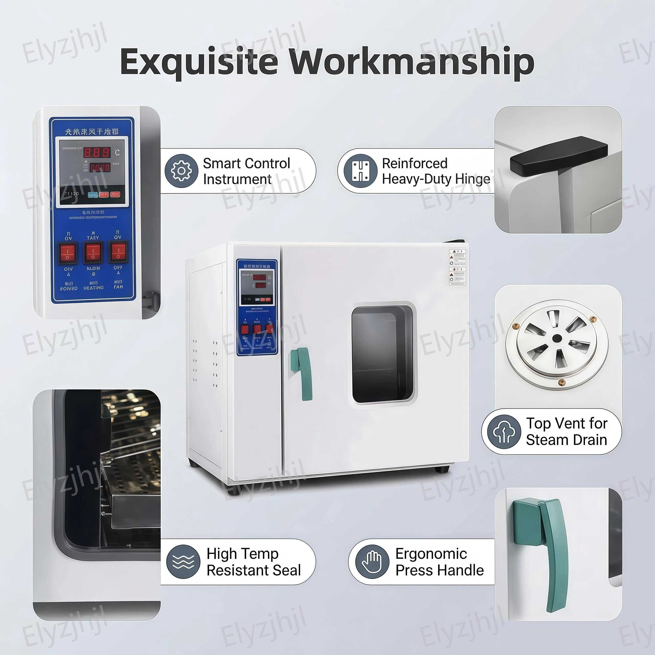 Stufa di Essiccazione da Laboratorio a Convezione Forzata Professionale, Forno Digitale in Acciaio Inox, RT+50-250°C, Timer 9999 min, Riscaldamento Uniforme per Industria e Ricerca (16L / 43L) (43L)