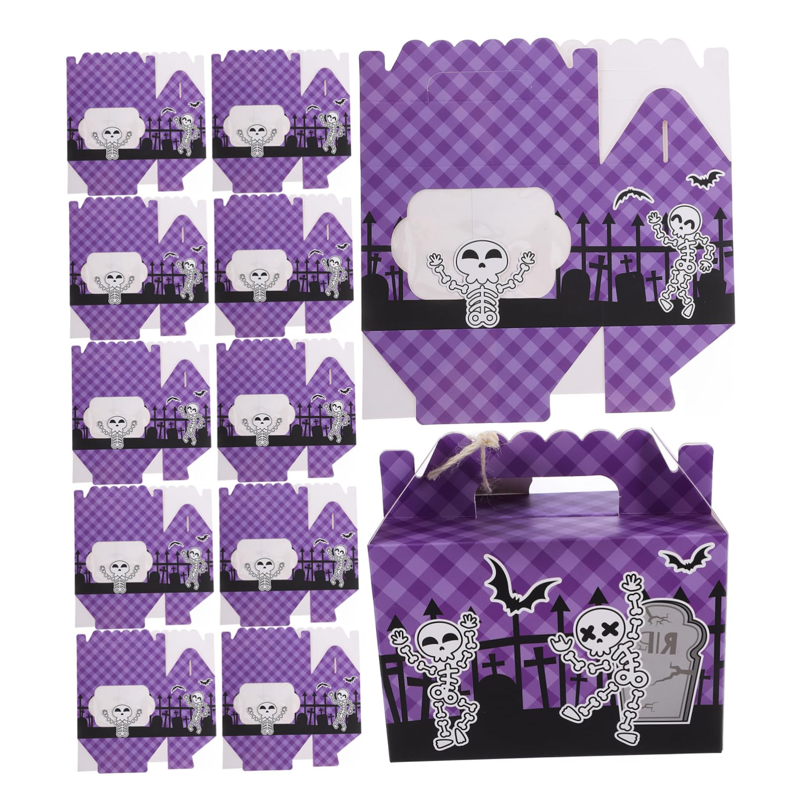 FRCOLOR 25pezzi Scatola per Caramelle da Scatola Regalo di Halloween di Cartone per Biscotti Porta Dolcetti Portatile Imballaggio per Cioccolatini