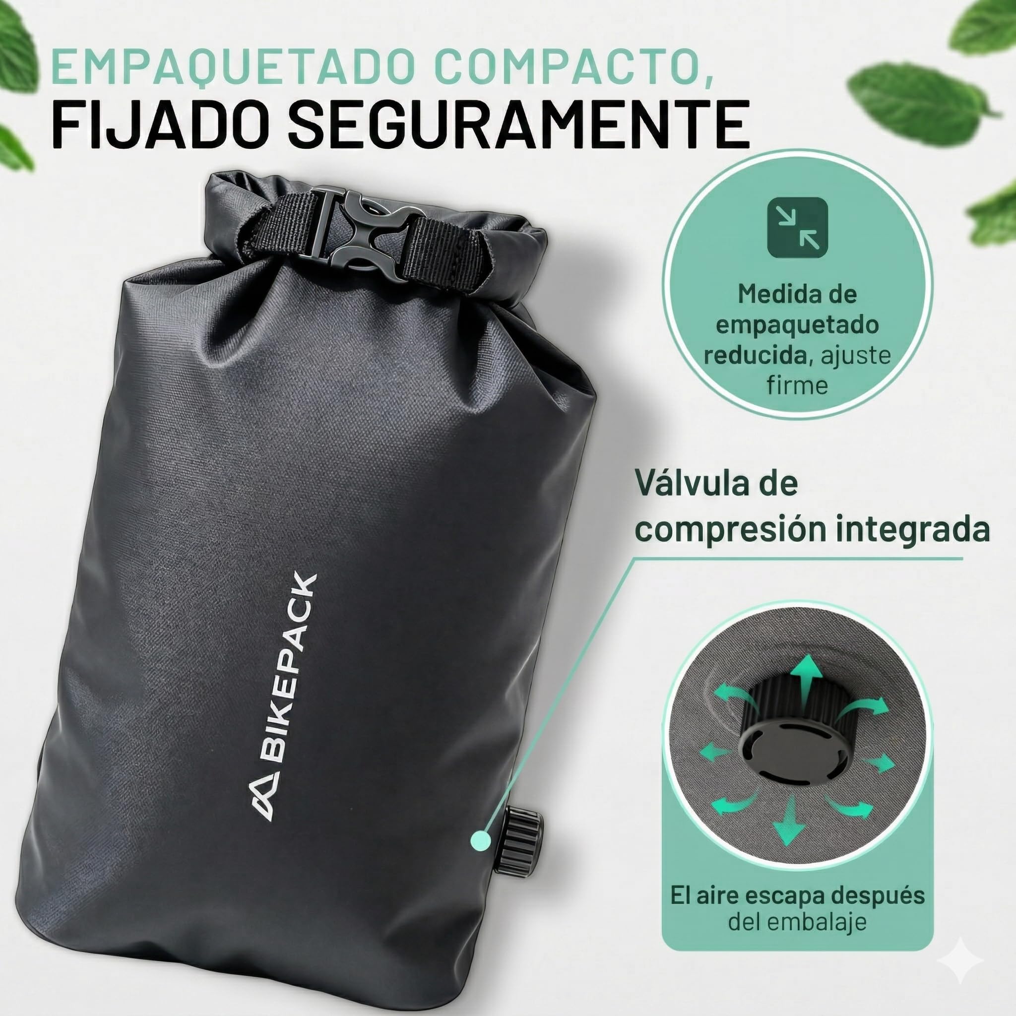 BIKEPACK Bolsas de horquilla para bicicleta de bikepacking – Gravelbike bolsa de horquilla delantera – Fork Bag – Bolsa delantera para horquilla de bicicleta rueda delantera 6 L – Bolsas de