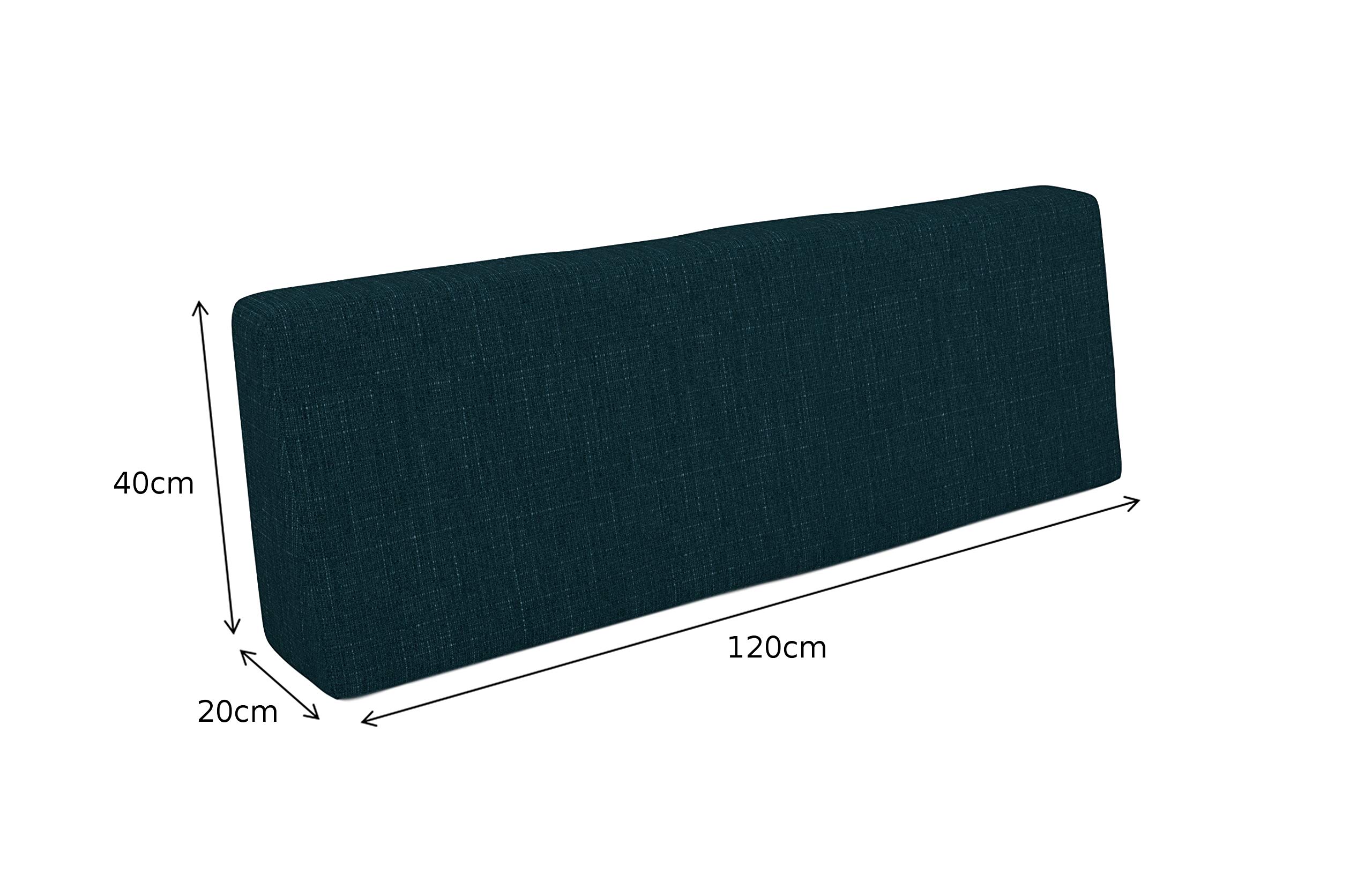 POKAR Set di Cuscini per Europallet da 6 pezzi: 2x Sedile 120x80cm +2x Schienale 120x40cm +1x Schienale (laterale) 60x40cm +1x decorativo 40x40cm, per Divano da Giardino, senza Pallet, verde scuro
