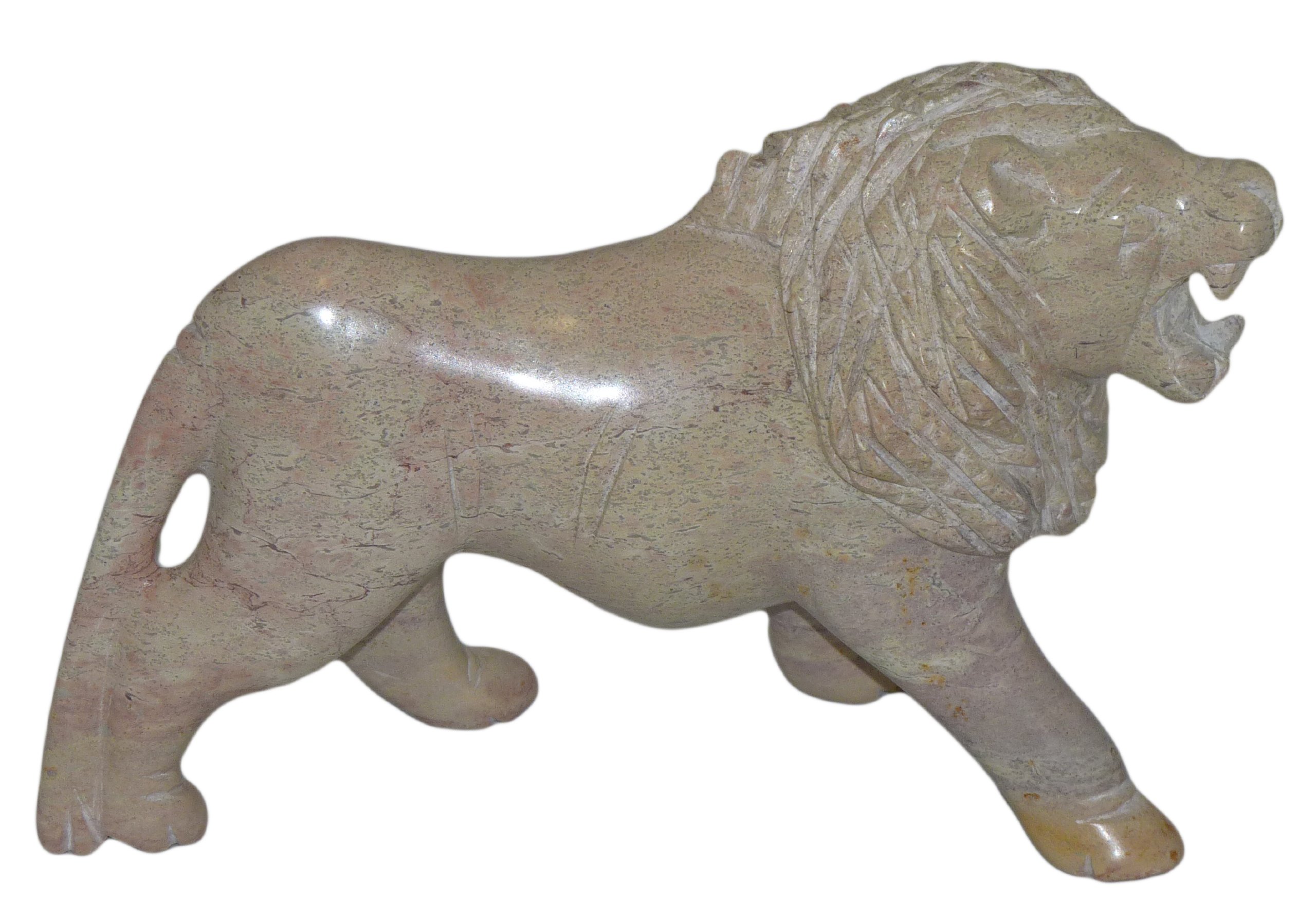 African Soapstone Lion Ornament (12cm)