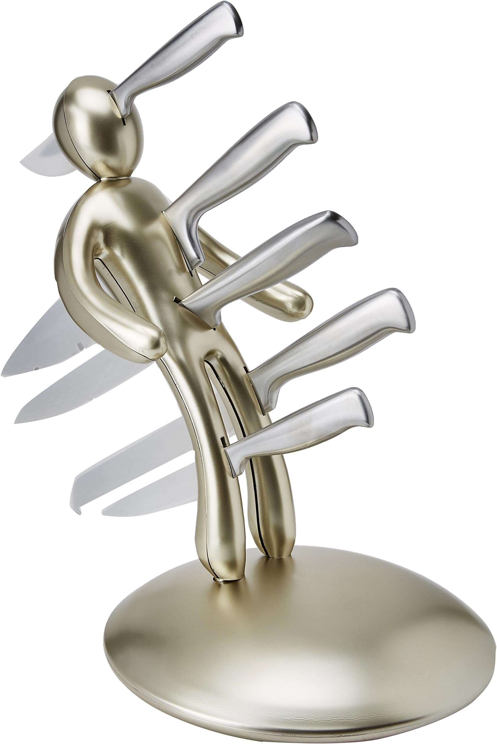 Appetitissime Voodoo Supreme Knife Holder, Gold, 38 x 20 x 29cm