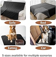 Vista 6 de Manta impermeable para perro, fundas de sofá para mascotas pequeñas para sofá, silla y cama, protector de muebles de perros, lavable y reversible