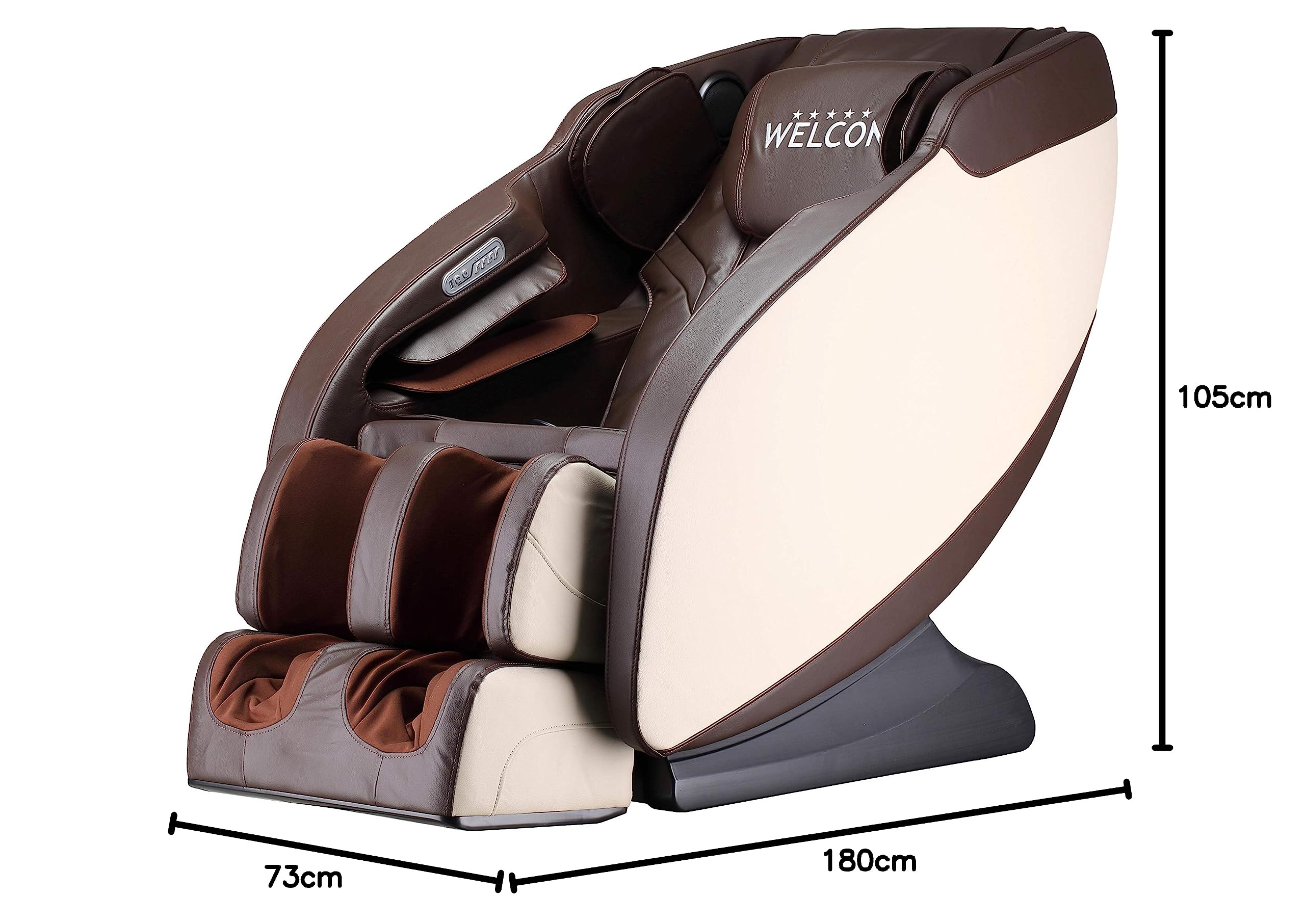 WELCON sillón de Masaje de Lujo | sillón de Masaje shiatsu marrón/Beige Prestige II