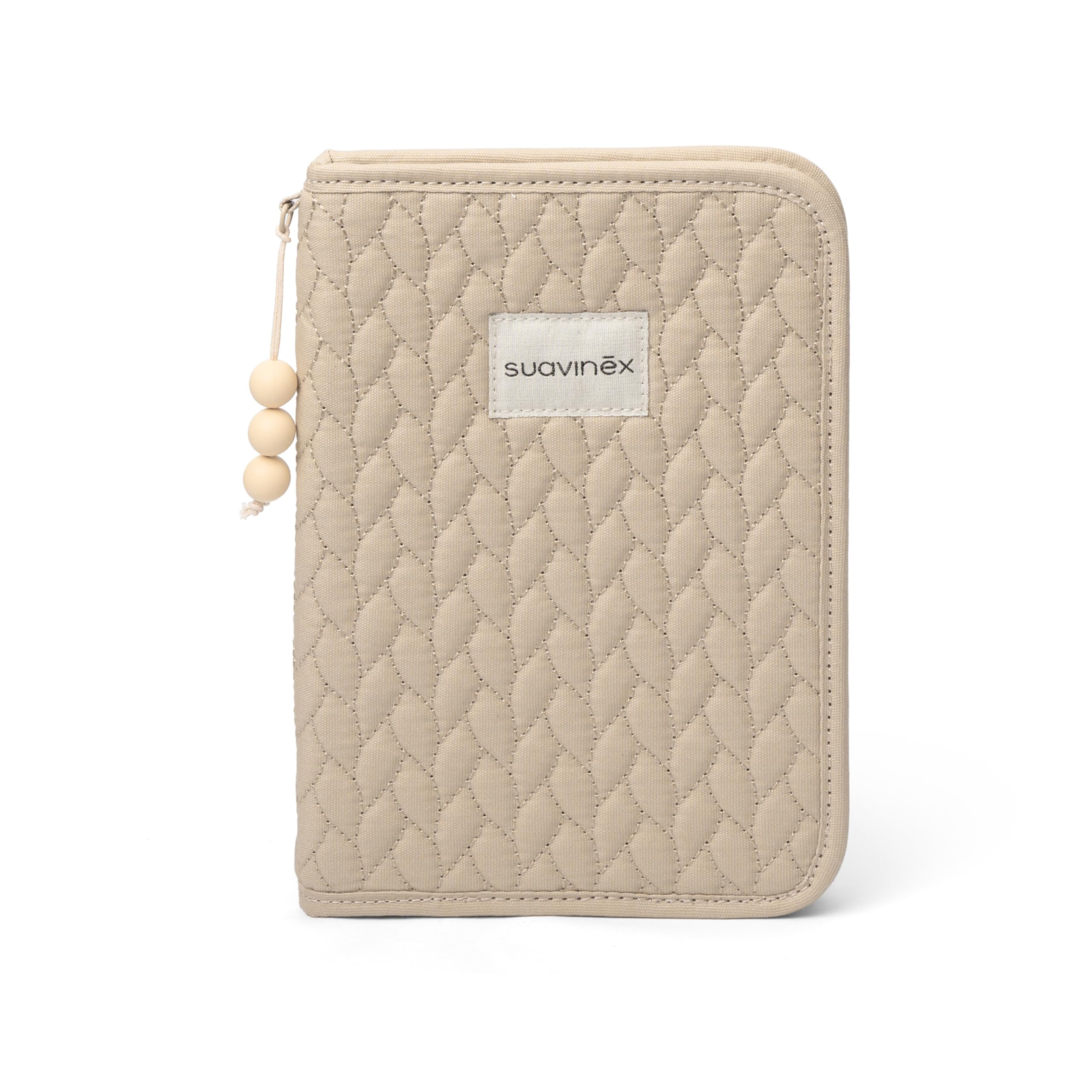 Suavinex, Protège Carnet de Santé Bébé, Pochette Documents, Étui pour Ranger et Organiser, Carnet Maternité, Fermeture Éclair, Résistant à l'Eau, Cadeau Nouveau-né, Poches Intérieures, Coton, Beige