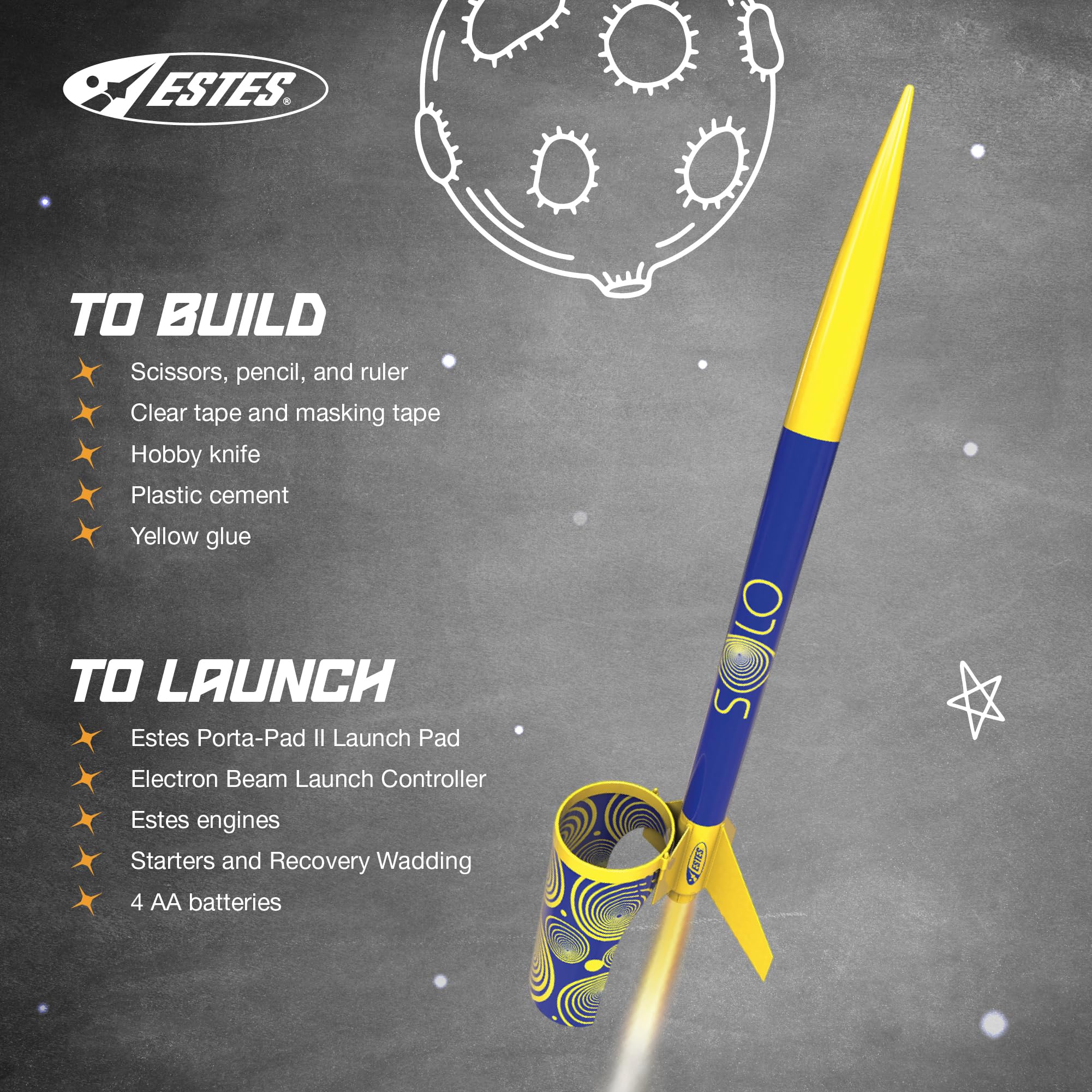 Amazon.com: Estes 7288 Solo Model Rocket Kit, Beginner STEM Rocket