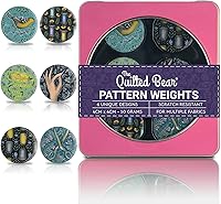 Vista 18 de El juego de pesas para patrones de The Quilted Bear – Pesas de tela resistentes a los arañazos para corte seguro de patrones, suministros de costura