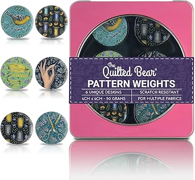 The Quilted Bear Pattern Weight Set Scratch-Resistant Fabric Weights for Secure Pattern Cutting, Sewing Supplies & Quilting Supplies Catherine Rowe - Sewing Design