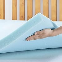 Vista 4 de Best Price Mattress - Sobrecolchón de espuma viscoelástica ventilada de 2.5 pulgadas con infusión de gel refrescante, certificado CertiPUR-US