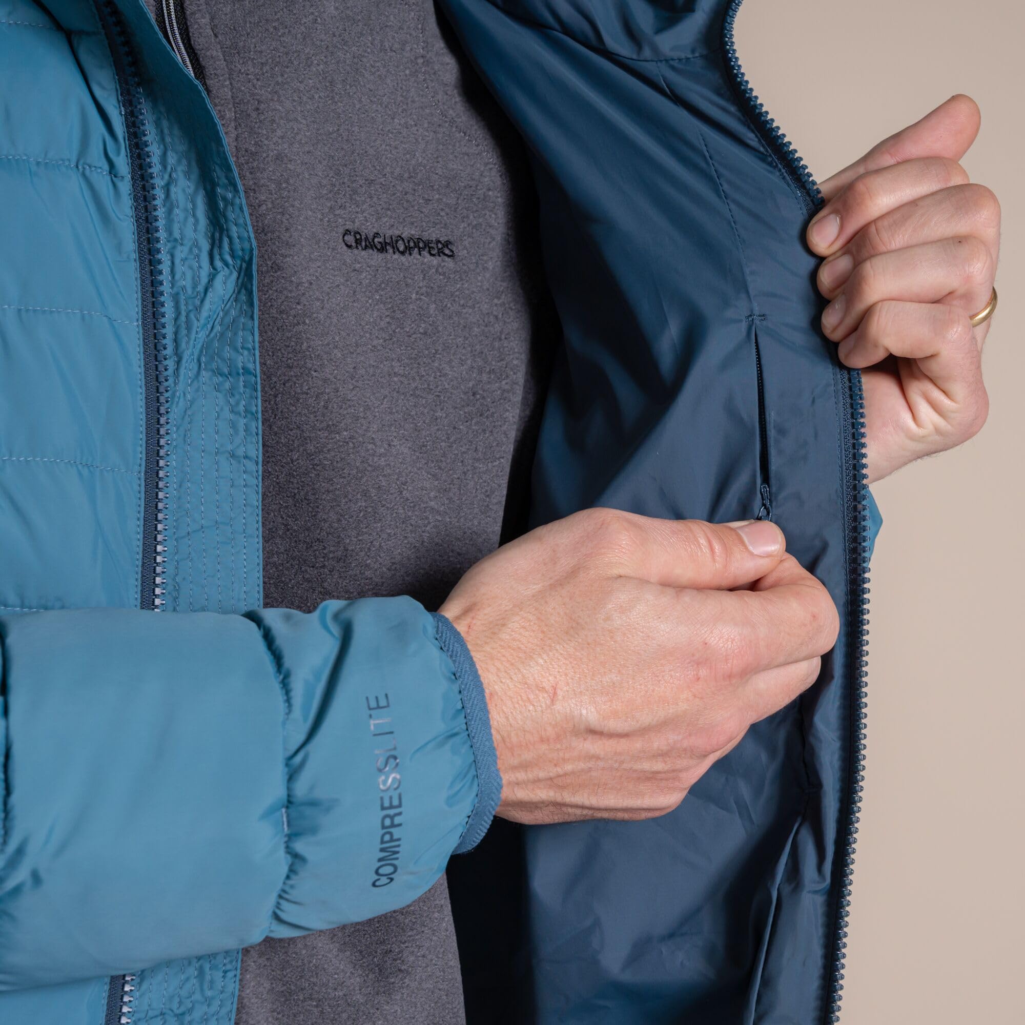 Craghoppers Compresslite IX Hooded Jacket Craghoppers Chaqueta con capucha Complite IX para hombre Hombre (Pack de 1)